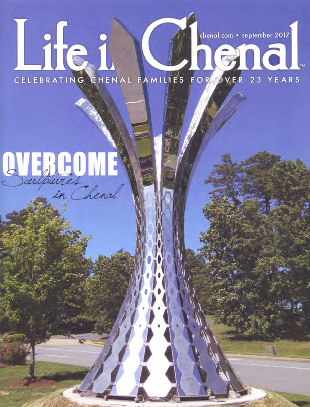 Update 10/05/2017: Overcome made beautiful cover art for Life in Chenal with an article featuring artist Mark Leichliter, about the sculpture and his other placements in Little Rock.  ​click here to see the full article.