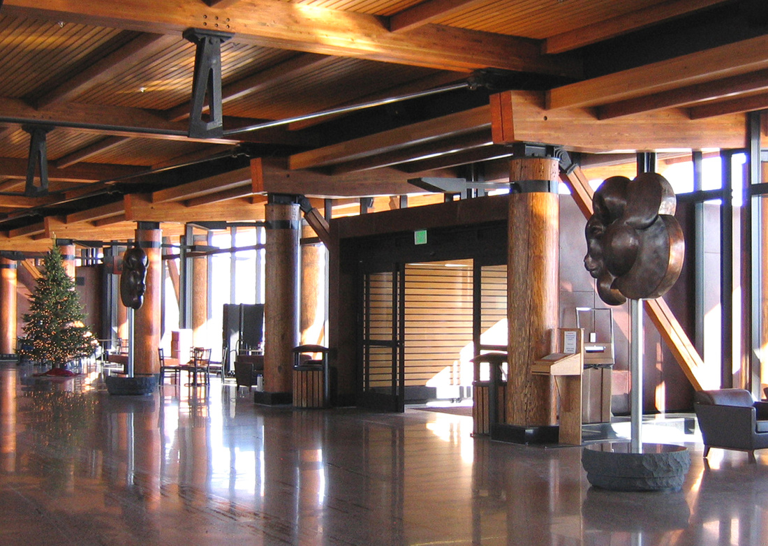 Bison Columns by Tim Cherry National Sculptors' Guild Jackson Hole Airport Wyoming