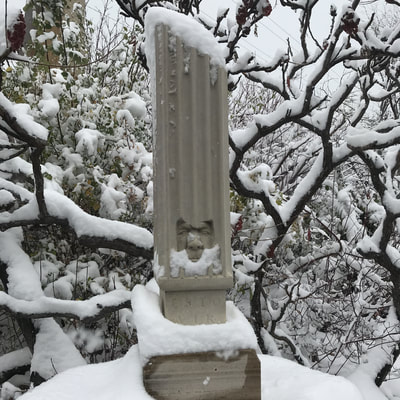 We are loving the first heavy snow of the season for Northern Colorado. It's always fun to see how mother nature adds her touch to the sculpture in the National Sculptors' Guild garden.