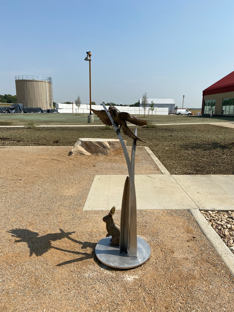 This morning we installed multiple pieces by NSG Fellow Daniel Glanz at the new Riverdale Animal Shelter in Adams County, Colorado  “Leaps and Bounds” at the entry. And “Sweet Dreams” with “Grassland Trio” in the nearby calming garden.  NSG Public Art Placements ​ #518 & 519       #PublicArt #NSG #DanielGlanz #NationalSculptorsGuild #LeapsAndBounds #SweetDreams #GrasslandTrio #RiverdaleAnimalShelter #AdoptDontShop #AdamsCounty #JustInstalled #Bronze #StainlessSteel #ArtistDriven #ClientMinded