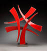 Abstract sculpture by MARK LEICHLITER available at Columbine Gallery home of the National Sculptors' Guild Colorado's Largest Fine Art Source Specialists in Public Art Abstract painting by MARK LEICHLITER available at Columbine Gallery Colorado's Largest Fine Art Source Specialists in Public Art Mark Leichliter was born in Loveland, Colorado and now resides in nearby Fort Collins. The natural beauty of this region was instrumental in my aesthetic development. The language of the land and its features has guided me toward sculpture as my means of artistic expression. I discovered my love of art in high school, having been exposed to advanced creative concepts through a self-developed independent study program. I grew up surrounded by construction tools and forms as my father, uncle, and grandfather built custom homes throughout Northern Colorado. This upbringing influenced my understanding of building and the value of craftsmanship. I spent a few years working for my dad's company, learning how to read blueprints and use the various tools of the trade. I eventually coupled my love of art and construction into sculpture by working for well-known sculptors in Loveland's bronze industry. I learned welding, metal finishing, mold-making and the enlargement of small models into monumental scale artworks. During this time, I also cast my own bronze sculpture and explored the subtractive sculpting methods of stone and wood carving. An injury caused me to turn to the computer and 3D modeling software which has enabled me to create an enormous variety of fabricated forms achievable in a vast assortment of materials. For the past twelve years, I have specialized in large-scale public works that include collaborations with architects, landscape architects, engineers, designers and a host of city planners and officials. These ‘team’ efforts have been the most rewarding of my career. My approach to public artworks is to follow a collaborative working model. I seek input from many sources and incorporate a multitude of means to produce successful artwork. The result is one wherein the line between artist, client and audience is blurred and the sense of accomplishment is shared by all. Through my public artwork, I hope to elicit a sense of pride and ownership in the community by way of an approachable sculptural vernacular. I would like the viewer to feel as though my work is speaking for them as well as to them. My work is primarily focused on the conveyance of metaphorical meanings that relate to universal themes such as balance, interdependence, and the human condition. I utilize technology to a great degree in the creation of my sculpture. I also seek to use more environmentally conscious materials and processes wherever possible. These sustainable and technological aspects are essential to artwork for public places, both in theme & practice. Dependent on the nature of each project, I employ durable materials such as stone, concrete, metal and glass. I find that the interplay between different media serves to accentuate the intrinsic qualities of each material. This juxtaposition adds another layer of interest to the total artwork placement.