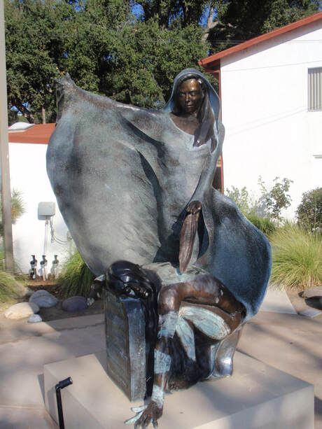 The first of several monumental sculptures commissioned by the Barona Band of Mission Indians is 