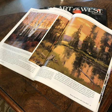 Columbine's Jean Perry is featured in the current Art of the West magazine. We just got our copies and it's stunning. Her beautiful landscapes lift off the pages, and the written word provides more depth to the imagery she creates.  