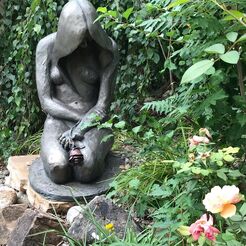 #StopToSmellTheRoses in the #NationalSculptorsGuild #SculptureGarden at #ColumbineGallery.  ​The colors are gorgeous and combined with great #Art it makes for great #EyeCandy.  Add Denny Haskew's 