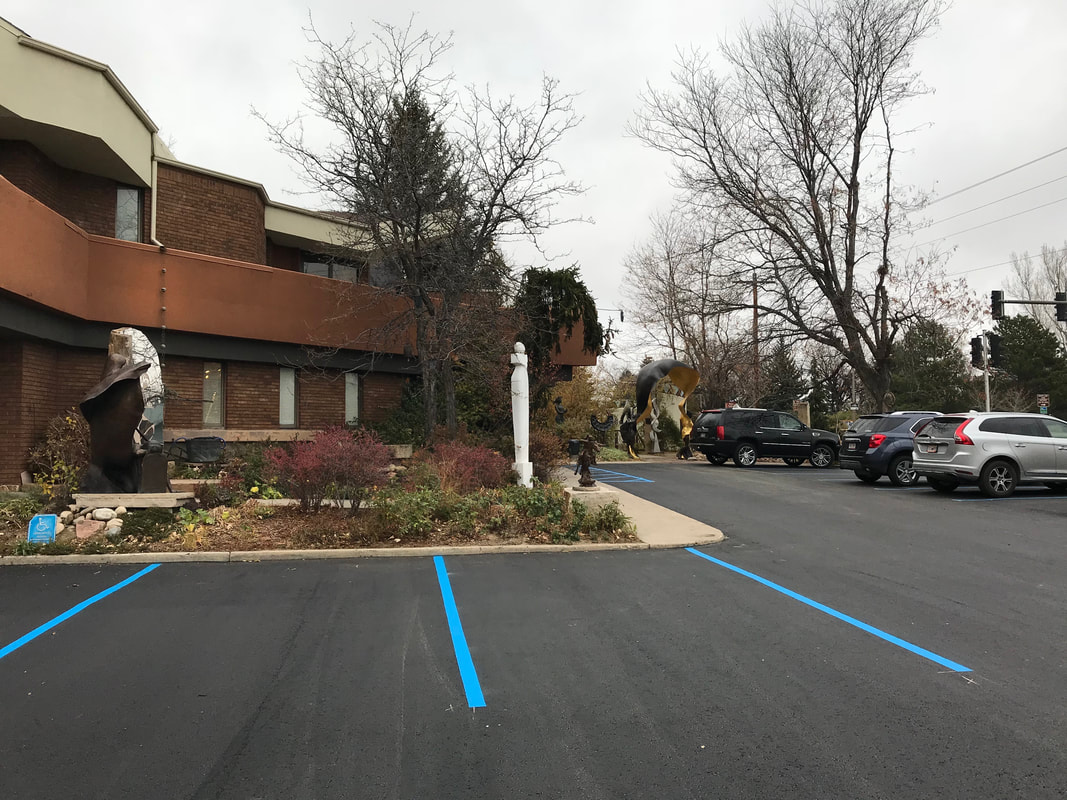 ​Our 25th Anniversary present to ourselves was a new parking lot. Kind of like a vacuum cleaner gift?! ok, but we're looking pretty slick with Columbine Blue for stripes and all... If you've visited us recently, you know how needed this was. #NoMorePotHoles Thanks Coulson Excavating. 